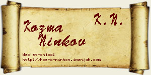 Kozma Ninkov vizit kartica